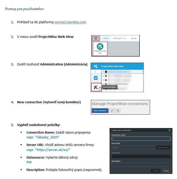 Web View konfigurace interface